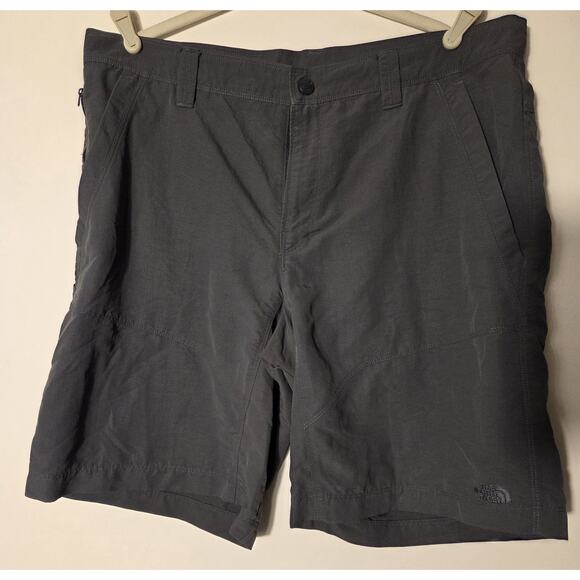 The North Face Hiking Shorts Mens 38x10 Dark Gray Stretch Zip Pocket Lightweight - Picture 1 of 9